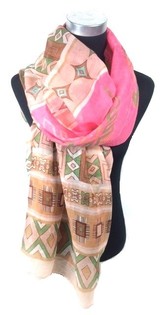 Rosa Schal am Ibiza-Look (1 Stk.)