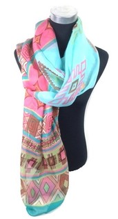 Ibiza-Look Schal Turquoise (1 Stk.)