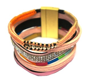 Ibiza Look Armband Rosa (1 Stk.)