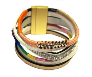 Ibiza-Style Bracelet W&auml;iss (1 Stk.)