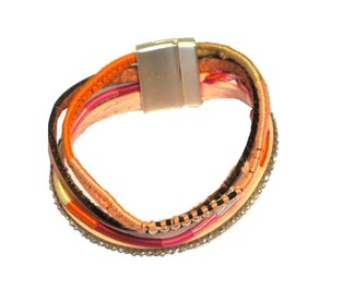 Ibiza-Look Armband Rosa (1 Stk.)