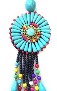 Schl&euml;sselunh&auml;nger Turquoise am Ibiza-Look (1 Stk.)