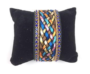 Ibiza-Armband Blo (1 Stk.) - Magn&eacute;itverschluss