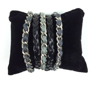 Armband Schwaarz/Gro - Ibiza Style (1 Stk.)
