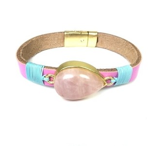 Lila Ibiza-Armband mat Stee (1 Stk.)