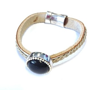 Ibiza-Look Bracelet mat Steen (1 Stk.)