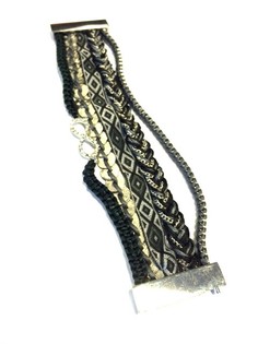 Armband Schwaarz/Gro (1 Stk.)