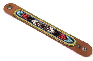 Liederarmband Aztek mat gr&eacute;ngem Strass (1 Stk.)