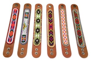 Liederarmband Aztek mat Strass Mix-Pak (6 St&eacute;ck)
