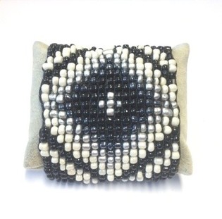 Azteken Armband Schwaarz/Cr&egrave;me (1 Stk.)