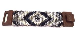 Aztek Holz-Armband am Ibiza-Look (1 Stk.)