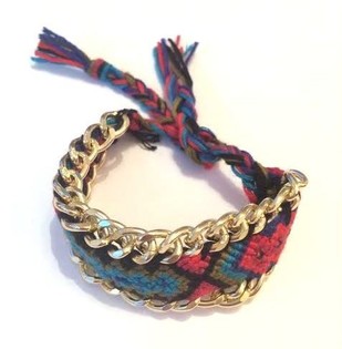 Geflochtenen Armband Rout/Blo (1 Stk.)