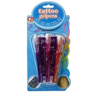 3 Tattoo Gelst&euml;fter op Kaart (12 St&eacute;ck)