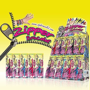 ZIPPER BRACELET OP DISPLAY (96 Stk.)