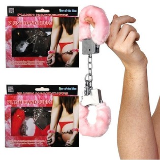Sexy Handschelle mat Pl&uuml;sch (6 Stk.)