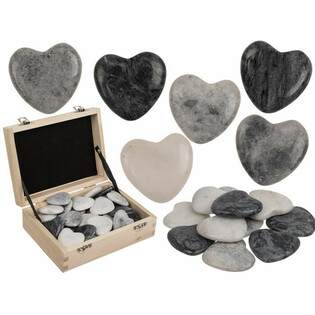 NATURSTENG AN H&Auml;ERZFORM - WORRY STONES (36 Stk)