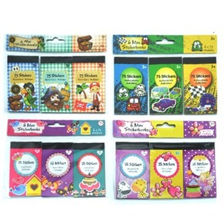 6 kleng Stickerbicher (36 Sets)