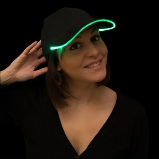 LUCHTEND LED KEPP / PARTY CAPS - FAARF: GR&Eacute;NG (12 Stk.)