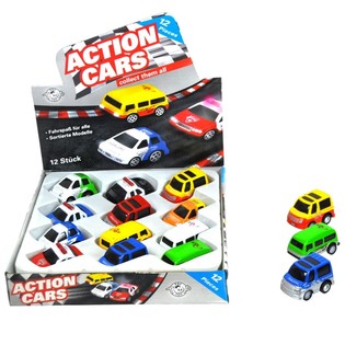 DIE CAST METALLAUTOEN MAT FRIKTIOUN A DISPLAY (12 Stk.)