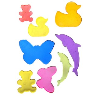 Jelly Gems Gel-F&euml;nstersticker Deko-Aufkleber 22x12 cm (24 Stk.)