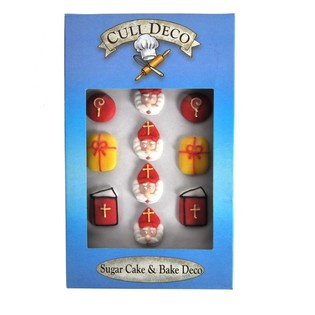 Sinterklaas Iessbar Cupcake-Dekoratioun (12 Stk.)