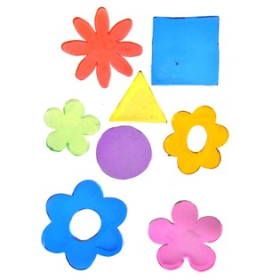 Jelly Gems Gel-F&euml;nstersticker Deko 25 x 16 cm (24 Stk.)