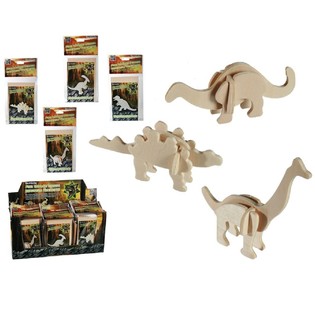 Holz-Dinosaurier 3D-Puzzle am Display (72 Stk.)