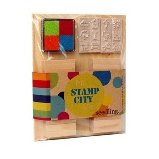 SEEDLING - M&Auml;I ENGEN STAD STEMPEL-SET (Kreativt Holzstempel-Set B2B)