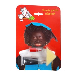 Zwarte Piet Schminkset op Kaart (6 Stk.)
