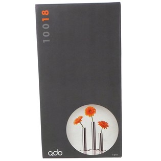 QDO - Edelstahl-Vas fir 1 Blumm, Set vun 3 (1 set)