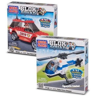 MEGA BLOKS - FEIERSP&Auml;H-SUV & POLICE-HELIKOPTER (2 St&eacute;ck)