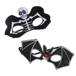 Horror Gesiichtsmask (Skelett oder Fliedermaus) - 12 Stk.