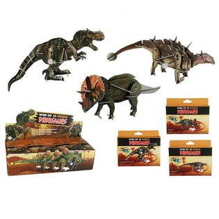 Opxz&eacute;ibaren Dinosaurier 3D-Puzzle am Display (20 Stk.)
