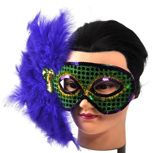 Aenmask mat Fiederen - Modell 1 (10 St.)