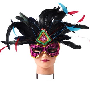 Aemaske mat Fiederen - Modell: 9 (12 Stk.)