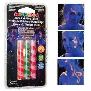 SNAZAROO - Spezial UV-Gesiichtsfaarf (6 Stk.)