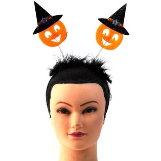 Halloween Haarband mat K&uuml;rbissen (6 St&eacute;ck)