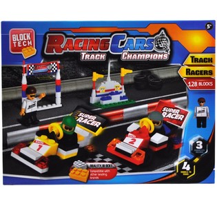 Grousse Baukl&ouml;tz Set Racing Autoen - 128 Deeler