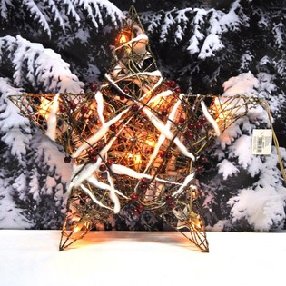 GROUSS LIICHTEND CHR&Euml;SCHTDAGSST&Auml;R 45 CM (2 Stk.)