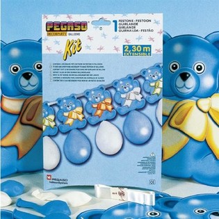 GROUSS BALLONSGIRLAND 2,3 METER - BLO (5 Stk.)