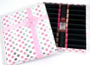 Lipstick 5 Zorte mat rosa Verpackung (20 Stk)