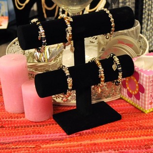 Armband-Display aus Samt mat 2 Rollen (3 St.)
