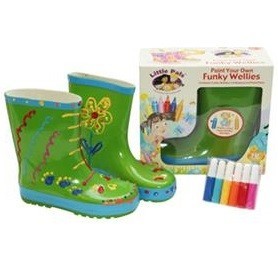 FUNKY WELLIES - MOL DENG EEGEN STIWWELEN - GR&Eacute;NG / GR&Eacute;ISST: 28