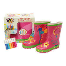 Funky Wellies - Mol deng eege Gummistiwwelen un - Rosa / Gr&eacute;isst: 28