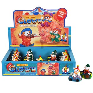 Clown op Gefier Bl&auml;ist&euml;ftspetzer am Display (24 Stk.)