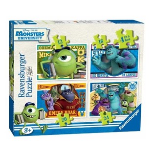 DISNEY PIXAR MONSTER UNIVERSITY PUZZEL 4-AN-1 SET (6 Stk.)