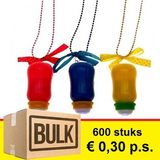 *** BULK-OFFER *** LIICHTENDE PUPPELCHERSFL&Auml;SCH OP KETTE (600 Stk.)