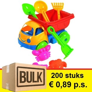 ***BULK-OFFER*** KIPPLASTRUCK SPILLSACH-STRANDSET 17 CM (200 Stk.)