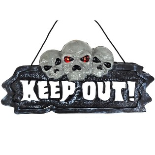 HALLOWEEN DEKORATIOUNSSCH&Euml;LD MAT LIICHT AN TOUN (2 Stk.)