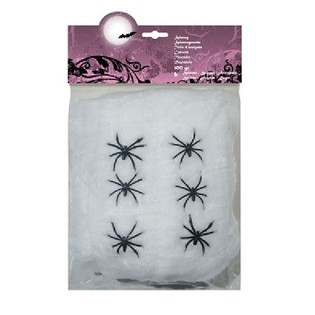 100g Deko-Spanneweb mat 6 Spannen - W&auml;iss (4 Stck.)